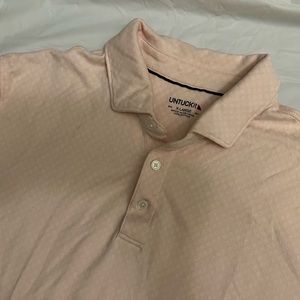 NWOT UNTUCKit Men’s XL Peach Floral Cotton Polo